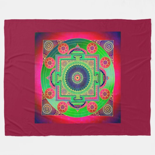 Couverture Polaire YANTRA - grande roue - vert rose (Devant (Horizontal))