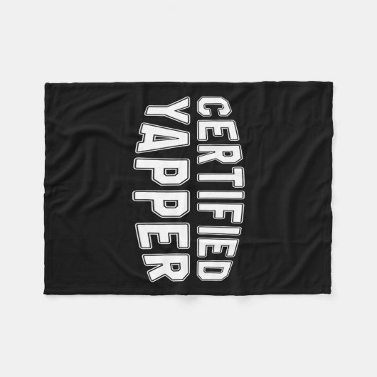 Couverture Polaire Yapper certifié Funny Professional Yapper (Devant (Horizontal))