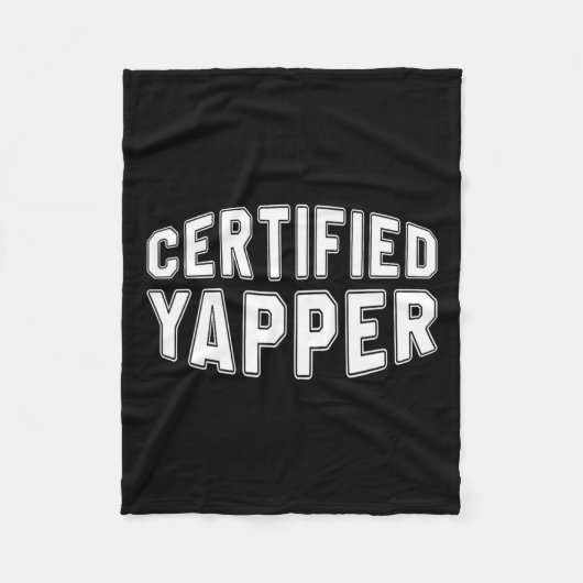 Couverture Polaire Yapper certifié Funny Professional Yapper (Devant)