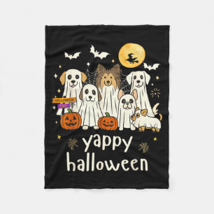 Couverture Polaire Yappy Halloween Drôles de chiens fantômes Hallowee