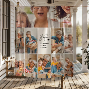 Couverture Polaire Yaya personnalisée 10 Photo Art minimaliste en lig