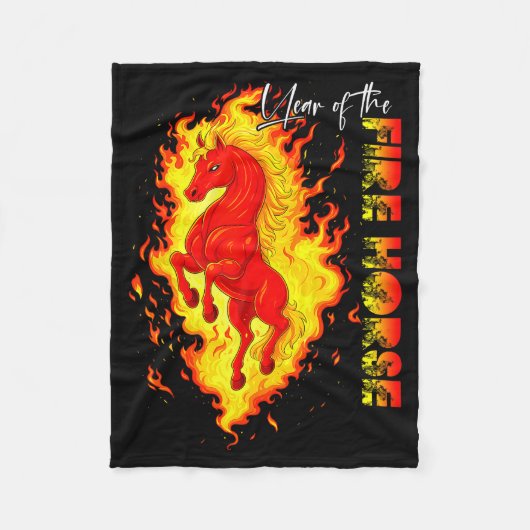Couverture Polaire Year Of The Fire Horse Happy Chinese Lunar New Yea (Devant)