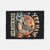 Couverture Polaire Yee Haw Summerween Cowboy Skeleton Western Hallowe (Devant (Horizontal))