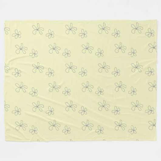 Couverture Polaire yellow flower blanket (Devant (Horizontal))