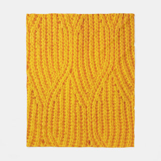 Couverture Polaire Yellow knitted surface textile material background