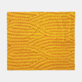 Couverture Polaire Yellow knitted surface textile material background (Devant (Horizontal))