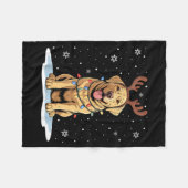 Couverture Polaire Yellow Lab Labrador Christmas Reindeer Dog Lover X (Devant (Horizontal))
