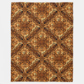 Couverture Polaire Yellow Orange Taupe Brown Hip Bohemian Bali Art (Devant)