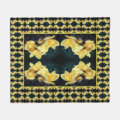 Couverture Polaire Yellow Rose Trio Motif Abstrait (Devant (Horizontal))