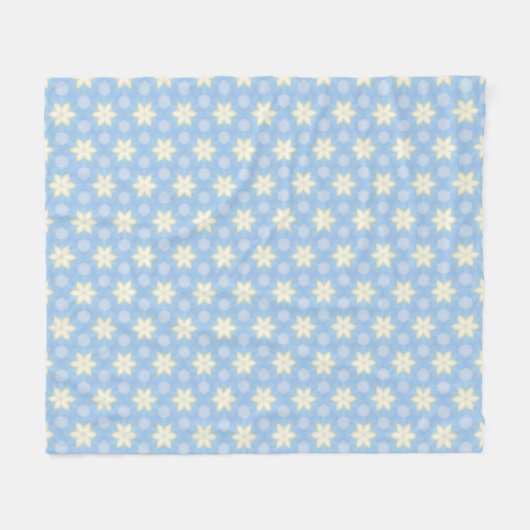 Couverture Polaire Yellow stars on Pale blue blanket (Devant (Horizontal))