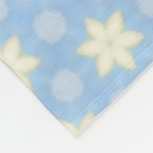 Couverture Polaire Yellow stars on Pale blue blanket (Coin)