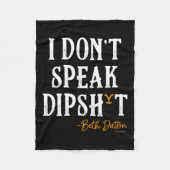 Couverture Polaire Yellowstone - Beth Dutton I Don't Speak Dip  (Devant)