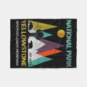 Couverture Polaire Yellowstone Wyoming Us National Park Camping Hikin (Devant (Horizontal))