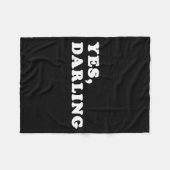 Couverture Polaire Yes Darling Funny Shirt Gift For Valentine  (Devant (Horizontal))