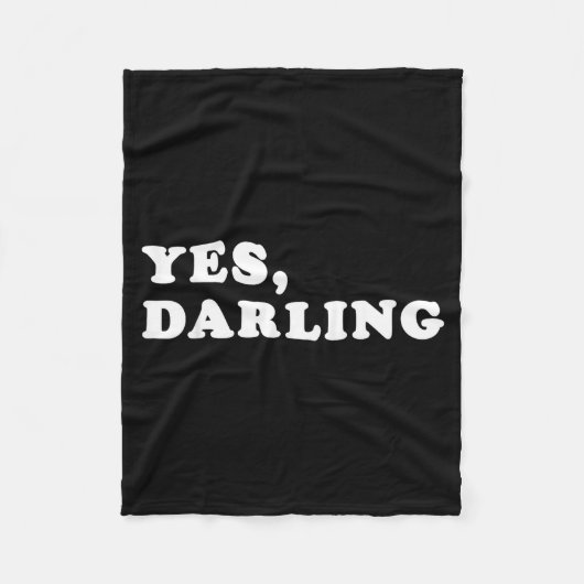 Couverture Polaire Yes Darling Funny Shirt Gift For Valentine  (Devant)