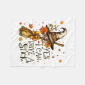 Couverture Polaire Yes I Can Drive A Stick Fall Halloween Soky Witch  (Devant (Horizontal))