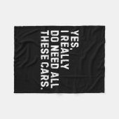 Couverture Polaire Yes I Really Do Need All These Funny Car Enthusias (Devant (Horizontal))