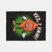 Couverture Polaire Yes I Yam Funny Sweet Potato Pun Thanksgiving Humo (Devant (Horizontal))