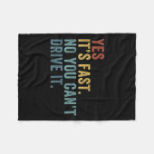 Couverture Polaire Yes It's Fast No You Can't Drive It Speed Funny Ca (Devant (Horizontal))