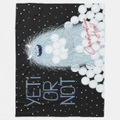 Couverture Polaire Yeti ou pas Noël est arrivé (Devant)
