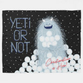 Couverture Polaire Yeti ou pas Noël est arrivé (Devant (Horizontal))