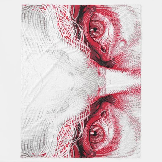 Couverture Polaire Yeux du mal ancien - avertissement rouge (Devant)