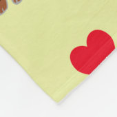 Couverture Polaire Yeux mignons de teckel noir et bronzage (Coin)