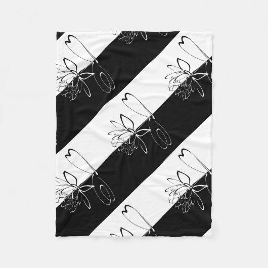 Couverture Polaire Yin Yang Black Lotus Blossom (Devant)