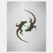 Couverture Polaire Yin Yang Lizards Argent (Devant)