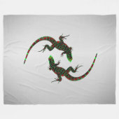 Couverture Polaire Yin Yang Lizards Argent (Devant (Horizontal))