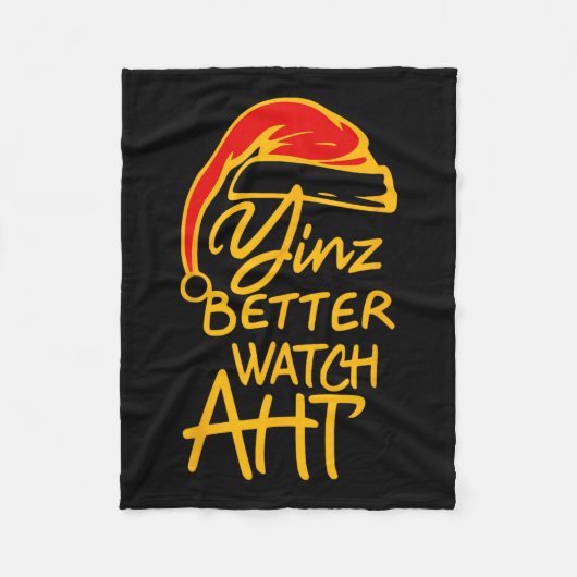 Couverture Polaire Yinzer Christmas Pittsburgh Père Noël Yinz Better (Devant)