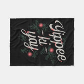 Couverture Polaire Yippee Ki-yay Noël drôle (Devant (Horizontal))