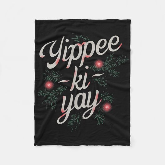 Couverture Polaire Yippee Ki-yay Noël drôle (Devant)
