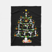 Couverture Polaire Yoga Lover Xmas Lighting Yoga Christmas Tree (Devant)