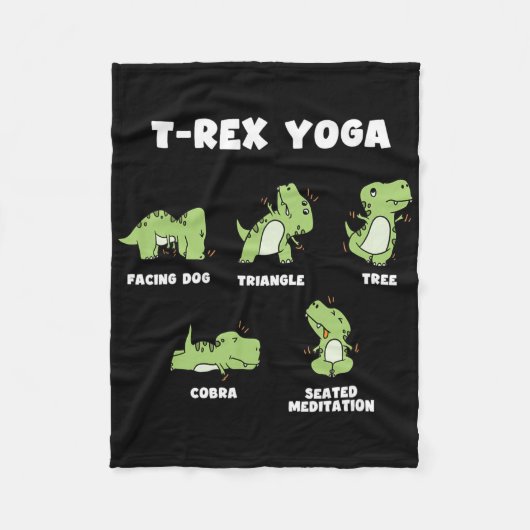 Couverture Polaire Yoga T-rex  (Devant)
