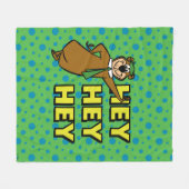 Couverture Polaire Yogi Bear Hey Hey Hey (Devant (Horizontal))