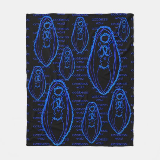 Couverture Polaire Yoni, déesse des Tours (Devant)