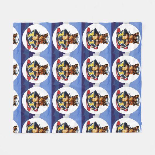 Couverture Polaire Yorkie Poo (Devant (Horizontal))