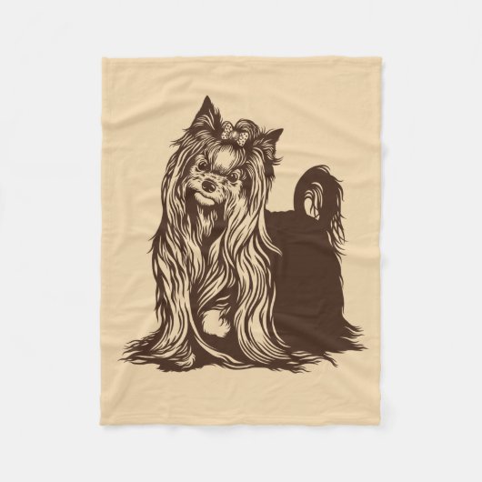 Couverture Polaire yorkshire terrier (Devant)