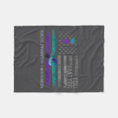 Couverture Polaire You American Flag Suicide Prevention Awareness  (Devant (Horizontal))