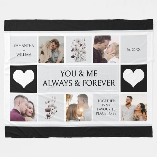 Couverture Polaire You and Me Always & Forever Photo Collage (Devant (Horizontal))