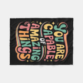 Couverture Polaire You Are Capable Of Amazing Things  (Devant (Horizontal))