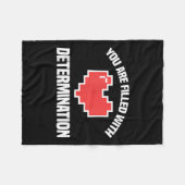 Couverture Polaire You Are Filled With Determination Funny Gaming Mot (Devant (Horizontal))