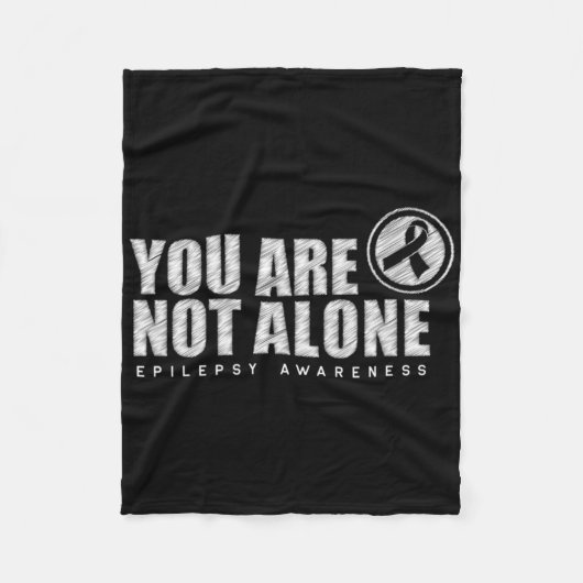 Couverture Polaire You Are Not Alone Wear Purple Day Epilepsy Awarene (Devant)