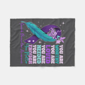 Couverture Polaire You Are Worthy Suicide Prevention Awareness Motiva (Devant (Horizontal))