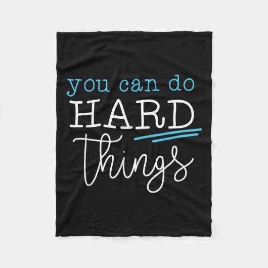 Couverture Polaire You Can Do Hard Things Insrational Quote Motivatio (Devant)
