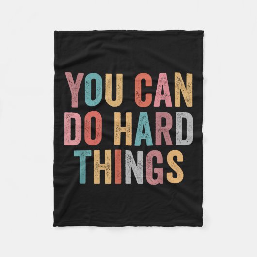 Couverture Polaire You Can Do Hard Things Motivational Quote Teacher  (Devant)