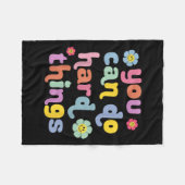 Couverture Polaire You Can Do Hard Things Teacher Back To School Moti (Devant (Horizontal))