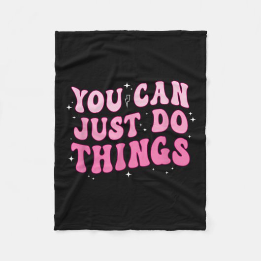 Couverture Polaire You Can Just Do Things - Motivational  (Devant)