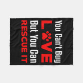 Couverture Polaire You Can't Buy Love But You Can Rescue It Pet Dog W (Devant (Horizontal))